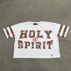 Vintage Cotton High Quality Heavyweight Short Tshirts Hip Hop Screen Print Custom Distressed Acid <b>Wash</b> T-Shirt for Men - Product Image 2