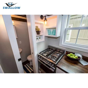Maison <span class=keywords><strong>en</strong></span> bois prête à l'emploi Miniature Voyages <span class=keywords><strong>en</strong></span> <span class=keywords><strong>famille</strong></span> Campagne Remorque Maison mobile sur roues - Product Image 4