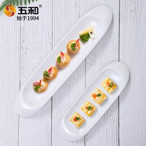 Irregular Shape Melamine Dinnerware Set For Hotel Meals Solid Color - Product Image 3