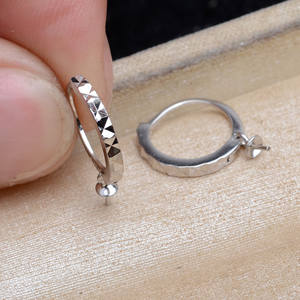 Support de boucles d'oreilles en argent S925 Wenchi, forme de vague, DIY, en forme de C, pour boucles d'oreilles de 7 à 10 mm, composant de bijoux, modèle 15643, Chine - Product Image 4