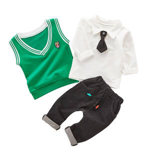 Ensemble de vêtements pour garçons, veste et t-shirt à col en V pour enfants, jeans de marque, lots en provenance de fabricants chinois - Product Image 1