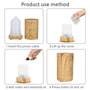 2025 Alibaba người bán hàng tốt nhất thiết bị gia dụng gỗ độc đáo thiết kế siêu âm mát Mist không khí tạo độ ẩm khuếch tán - Product Image 5