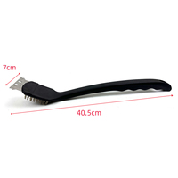Brosse de nettoyage en acier inoxydable DaS pour barbecue extérieur, brosse de nettoyage en fil d'acier pour cuisine avec raclette