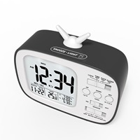 Huayang G181 Retro TV-Stil LCD-Wecker Intelligenter Lichtsensor Dreifach-Alarm Schlummerfunktion Temperaturanzeige Vintage Tischuhr