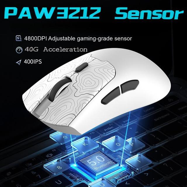 S260 Wireless Dual-Mode (2.4G + BT1 + BT2) Right-Handed Programmable 6-Button 40G Acceleration Optical Sensor Gaming Mouse