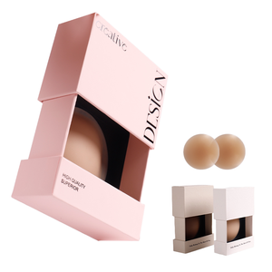 Couvre-mamelons adhésifs réutilisables <span class=keywords><strong>en</strong></span> silicone mat pour femmes, confortables, <span class=keywords><strong>forme</strong></span> ronde, design sans couture, emballage - Product Image 1