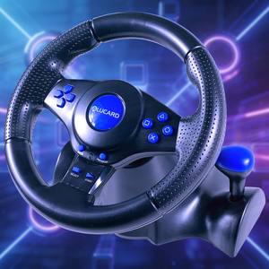 Volante <span class=keywords><strong>de</strong></span> Juego Retro con Retroalimentación <span class=keywords><strong>de</strong></span> Alta Vibración, Compatible con PC, P2, P3, Botones Programables - Product Image 1