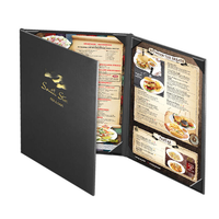 Livre de présentation de restauration personnalisé en gros, couleur et logo personnalisés, couverture de menu de restaurant de haute qualité avec MOQ de 100 pièces, marque V-ding