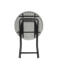 Table de Cocktail Pliante en Plastique Haute pour Extérieur, Table Ronde Pliante Blanche pour Événements