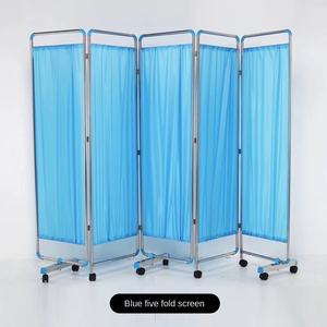 Barrera de cama Push-Pull de polea móvil de pared de partición plegable de pantalla médica de acero inoxidable moderna para hospitales de tratamiento de belleza - Product Image 5