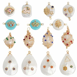 Evil Eye Double Hole Pendant Copper Plated Round Geometric For Necklace Making DIY Jewelry Findings - Product Image 1