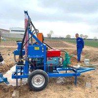 Foreuse portable haute efficacité pour puits d'eau, facile à utiliser, 100m 150m 200m, petite machine de forage d'eau