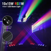 Luz de Cabeza Móvil Betopper Big Dipper L1015 con 10 Ojos LED de 10x15W RGBW 4 en 1 y Efecto de Haz de Colores Mixtos