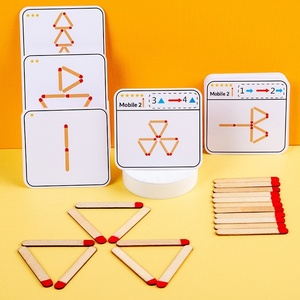 <span class=keywords><strong>Jeu</strong></span> de puzzle en forme d'allumettes, <span class=keywords><strong>jeu</strong></span> de réflexion pour enfants, entraînement à la géométrie et à la logique, jouet éducatif STEM - Product Image 2
