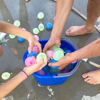 Ballons d'eau en latex, couleurs assorties, avec kits de recharge pour jeux d'eau, fête estivale, amusement aquatique pour enfants et adultes