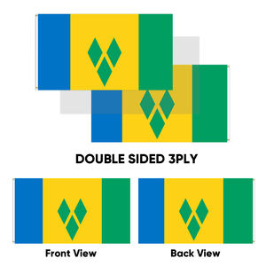 Vente en gros 3x5ft Saint <span class=keywords><strong>Vincent</strong></span> et les Grenadines drapeaux polyester Personnaliser toutes les nations expédition rapide Fournisseur fiable - Product Image 4