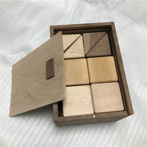 Finger Joint <strong>Wooden</strong> Box Gift <strong>Unfinished</strong> Wholesale with Sliding Lid for BLock Toy Storage Case Box Custom <strong>Wooden</strong> Packaging Boxes - Product Image 5