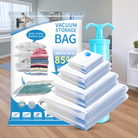 15 sacs de rangement sous vide pour les voyages avec pompe, sacs économiseurs d'espace pour vêtements, sacs de compression pour bagages
