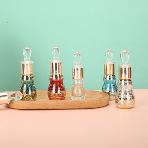 Flacon compte-gouttes <span class=keywords><strong>en</strong></span> verre vide pour huiles essentielles, portable, <span class=keywords><strong>en</strong></span> forme de <span class=keywords><strong>gourde</strong></span>, électroplaqué, coloré, 6 ml et 12 ml, avec pipette <span class=keywords><strong>en</strong></span> verre - Product Image 3