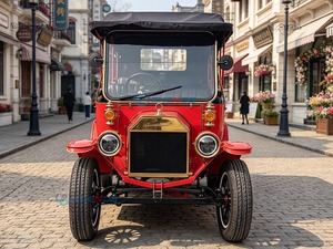Zhenda 2026, Auto Eléctrico Vintage para Bodas y Turismo, Rojo Clásico de Lujo, Techo Abierto, 1 Año de Garantía, Superventas - Product Image 6