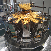 Système PLC de conditionnement automatique de céréales à haute précision pour boissons, avec peseuse multi-têtes 14 têtes et machine d'emballage verticale 420/520