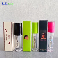 Lot de 100 boîtes d'emballage cosmétiques en papier mat brillant LZ Pack 350g pour bricolage, vente en gros, emballage de luxe personnalisé pour gloss à lèvres et maquillage