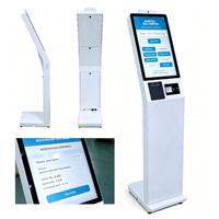 Kiosque de file d'attente pour restaurant de restauration rapide, écran tactile vertical sur pied, 17, 19, 15,6, 21,5, 32, 43 pouces, capacitif 10 points, FHD, SDK