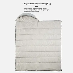Sac de couchage de style enveloppe de camping quatre saisons chaud et doux <span class=keywords><strong>pour</strong></span> la peau épaissi sans colle en coton polyester <span class=keywords><strong>pour</strong></span> la pause déjeuner - Product Image 2