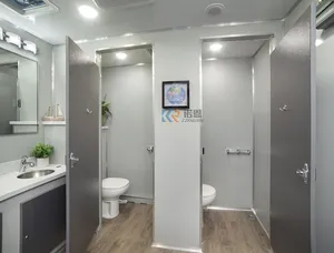 Moveable Toilet And Shower Restroom Luxury Portable Toilets Trailer Bathroom Street WC Customized Portable Restroom Trailer