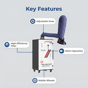 Colector de Polvo Industrial Portátil YONGSTA, Extractor de Humos de Soldadura Móvil <span class=keywords><strong>y</strong></span> Equipo de Eliminación de Polvo para Soldadura <span class=keywords><strong>y</strong></span> Limpieza Láser - Product Image 3