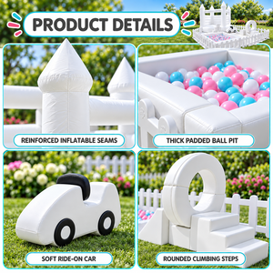 White <b>Soft</b> <b>Play</b> Set Children Indoor Outdoor Rental Climbing Tunnel Equipment With Ballpit <b>Soft</b> 01 <b>Soft</b> 01 - Product Image 2
