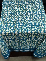 Nappes en coton sergé haut de gamme personnalisables, imprimées à la main, motif floral, en voile doux, pour la maison et l'hôtellerie