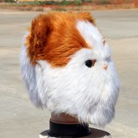 Masque de chat en peluche, costume réaliste de chaton mignon, masque intégral pour la tête, costume de chat en fourrure fantaisie pour Halloween, carnaval, fête