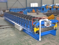 Machine de formage à froid de tuiles de toiture double couche deux-en-un à haut rendement pour profilés métalliques
