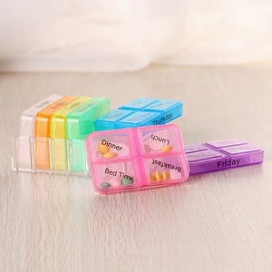 Promotional Medical Week-Long PP Pill Organizer Customizable Logo Medicine Box Storage Case