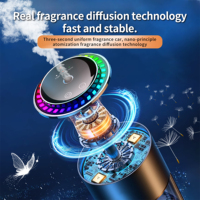 Diffuseur d'arômes ultrasonique intelligent pour voiture, projecteur ciel étoilé, rechargeable par USB, 160 ml, lumière ambiante LED pour voiture