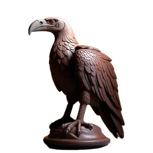 Estátua/estatueta/escultura em resina de abutre, presente e artesanato de mesa de poliresina personalizado para animais para casa e escritório