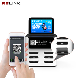 สถานีชาร์จโทรศัพท์มือถือสาธารณะ 6 ช่อง 8000 มิลลิแอมป์ ชาร์จเร็ว NFC POS สถานีเช่าแบตสำรองพร้อมจอ LED 40 วัตต์ อัลตร้า - Product Image 5