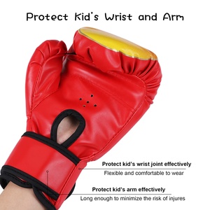 Entraînement <span class=keywords><strong>de</strong></span> boxe <span class=keywords><strong>gants</strong></span> <span class=keywords><strong>de</strong></span> combat en cuir PU enfants respirant Muay Thai Sparring poinçonnage karaté Kickboxing <span class=keywords><strong>gants</strong></span> professionnels - Product Image 2