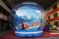 X'mas gonflable boule à neige dôme plein d'entrain gonflable rebond maison château publicité Photo stand gonflable Globe saut dôme