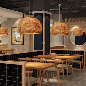 Lustre <span class=keywords><strong>en</strong></span> bambou et rotin, Artisanat <span class=keywords><strong>en</strong></span> bambou, pour Salle de thé, Restaurant de fondue, Restaurant chinois, Chambre à coucher, Hébergement local, Éclairage - Product Image 2