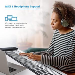 <span class=keywords><strong>Piano</strong></span> Digital Eléctrico Portátil Plegable de 61 Teclas y 128 Tonos, <span class=keywords><strong>Piano</strong></span> Enrollable - Product Image 5