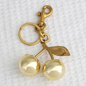 New Style Promotional Creative Car Charm Small <b>Gift</b> for Girls Gold Cherry Key Chains Cute Fruits Acrylic Cherry Keychain - Product Image 2