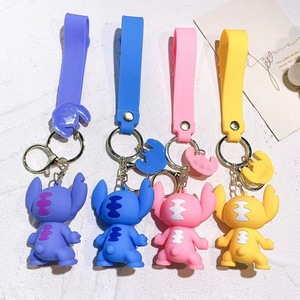 WOWEI Llaveros de Anime al por mayor, <span class=keywords><strong>Llavero</strong></span> 3D de <span class=keywords><strong>Lilo</strong></span> & <span class=keywords><strong>Stitch</strong></span>, Accesorios de Colgante de Dibujos Animados de Goma - Product Image 5
