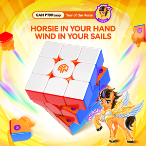 Cubo Mágico Magnético <span class=keywords><strong>3x3</strong></span> Edición Caballo 2026 <span class=keywords><strong>Gan</strong></span> V100 Leap Frosted, Juguete de Rompecabezas GanV100, Nuevo Giro para los Pioneros - Product Image 2