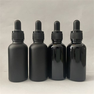 Flacon compte-gouttes noir en verre dépoli pour huiles essentielles et cosmétiques, 5-100 ml - Product Image 6