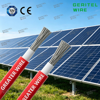Câble solaire photovoltaïque XLPO flexible en cuivre étamé rouge et noir 4mm 6mm 10mm 16mm 1kV IP68 -40°C~125°C pour système énergétique