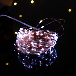 Luci Solari a LED per Giardino con Telecomando Impermeabile IP55 e Scatola Batteria in Rame - Lunghezza 100m - Product Image 4
