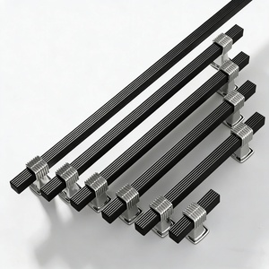 Schrankgriffe mit tiefen Gewindelöchern, robuste Möbelgriffe, rutschfestes, gestreiftes Design für Schrank, Kleiderschrank, Schublade, einfache Installation - Product Image 1