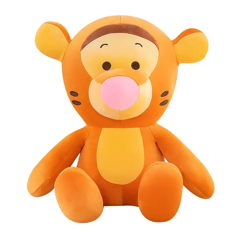 Petits Lions en peluche en peluche Orange jaune tigre poupée jouet dessin animé en peluche fille doux jeter oreiller